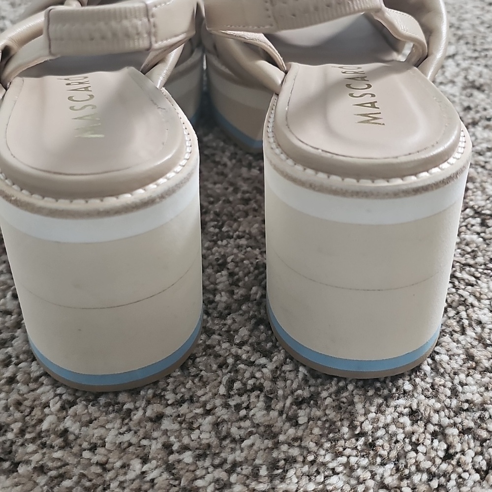Mascaro Corfu Beige Leather Sandals - Picture 9 of 13